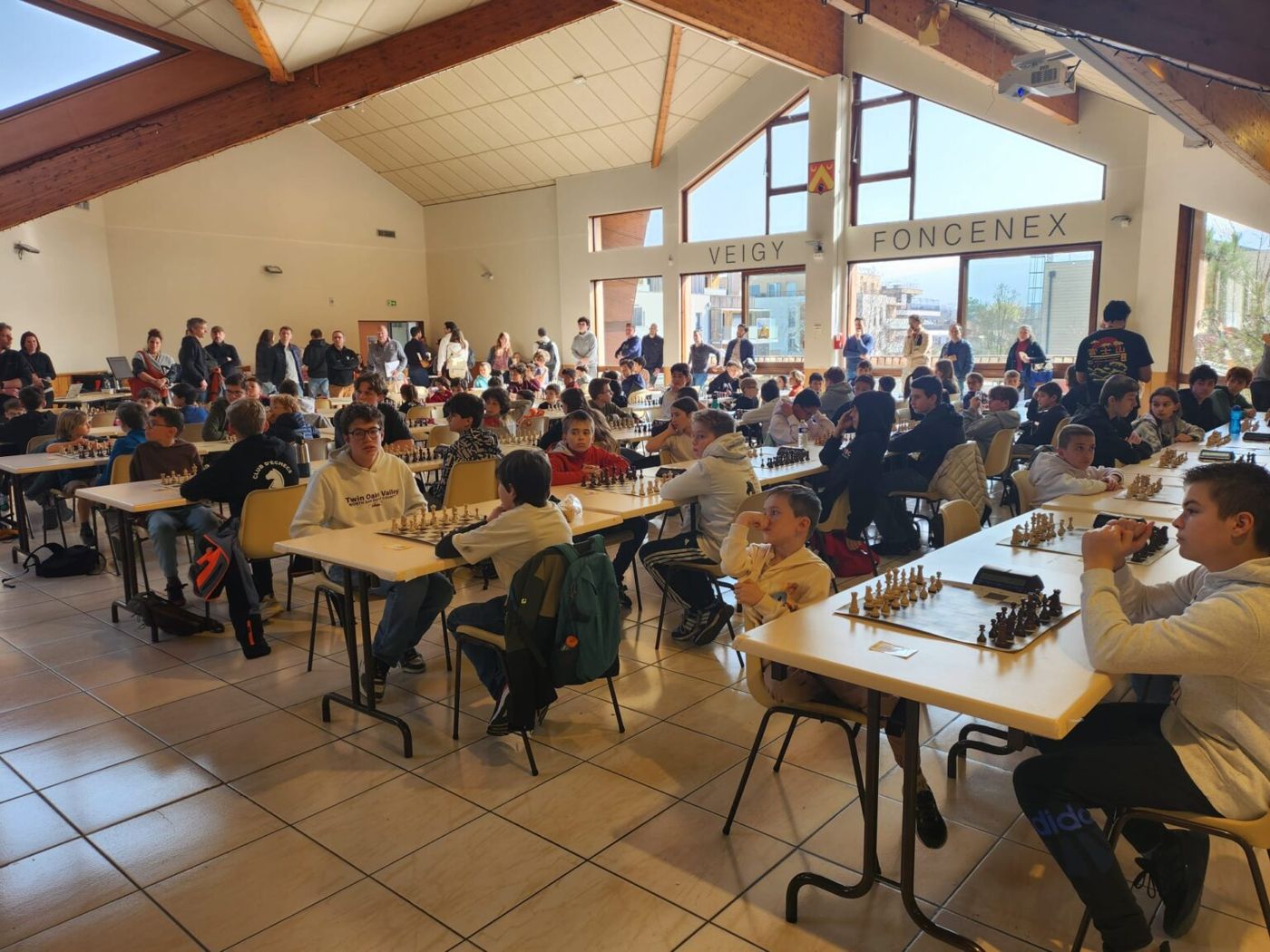 La salle d'animation de Veigy-Foncenex pendant le 1er Rapide Jeunes